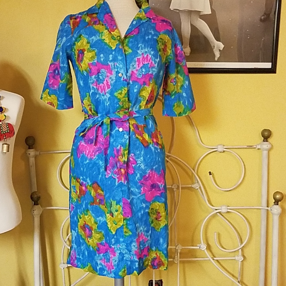Fab mod vintage 60s bright floral